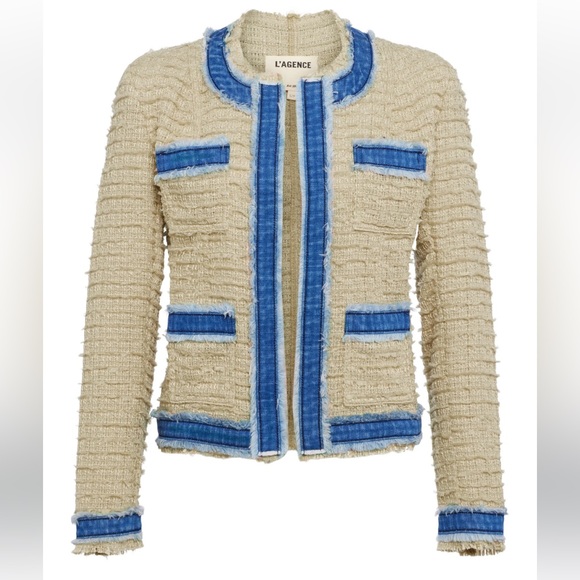 L’AGENCE Agnes Tweed Denim Jacket - Picture 4 of 7